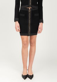 INFLUENCER FULL ZIP - Minirok - black
