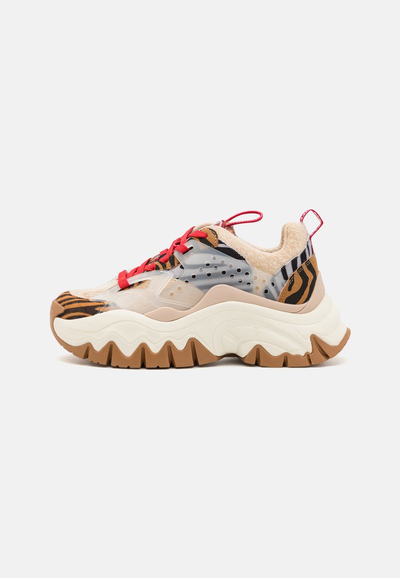 Buffalo TRAIL ONE - Tenisky - brown/cream/red