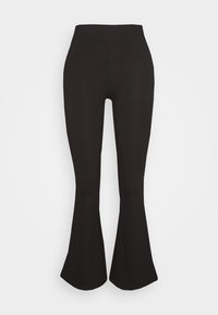 Gina Tricot Petite FLARE JERSEY TROUSERS - Παντελόνι - black