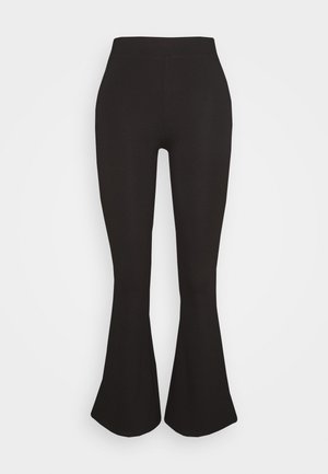 FLARE JERSEY TROUSERS - Pantaloni - black