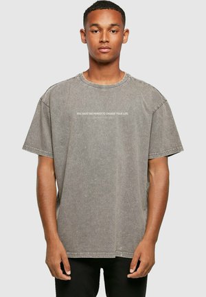 WD - BELIEVE IN YOURSELF ACID WASHED HEAVY - T-Shirt print - asphalt