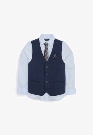 Strukirani kaput - navy blue