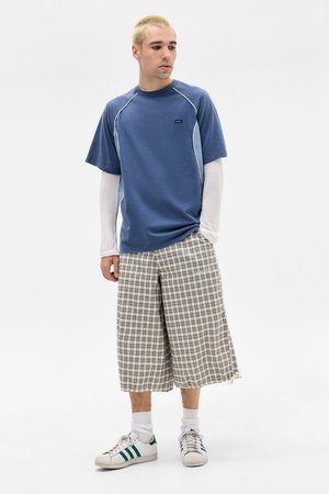 WAFFLE PANEL UNISEX - Basic póló - blue