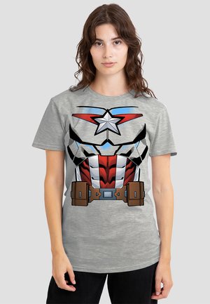CAPTAIN AMERICA COSTUME - Print T-shirt - mottled light grey