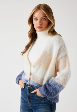 FLAUSCHIGER COLORBLOCK - Cardigan - mehrfarbig, weiß