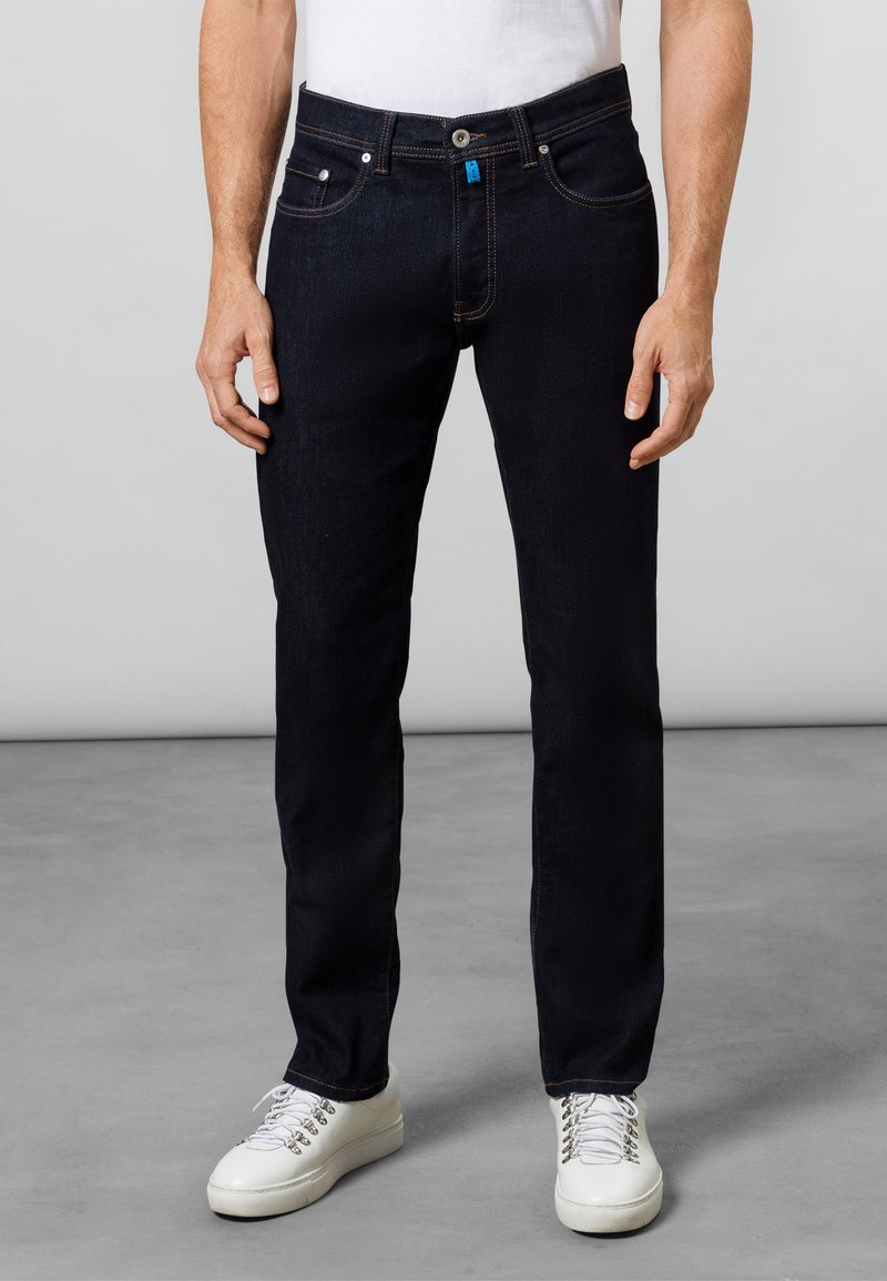 Pierre Cardin FUTUREFLEX - Jeans Straight Leg - blue black stonewash ...