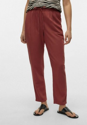 Vero Moda VMJESMILO Mid waist - Pantaloni de trening - marsala