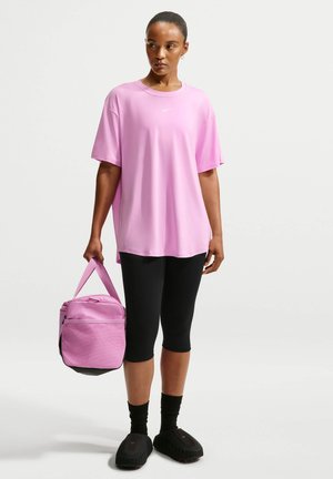 Nike Performance W NK1 DF TIE BACK SS - Αθλητικό μπλουζάκι - pink rise/white