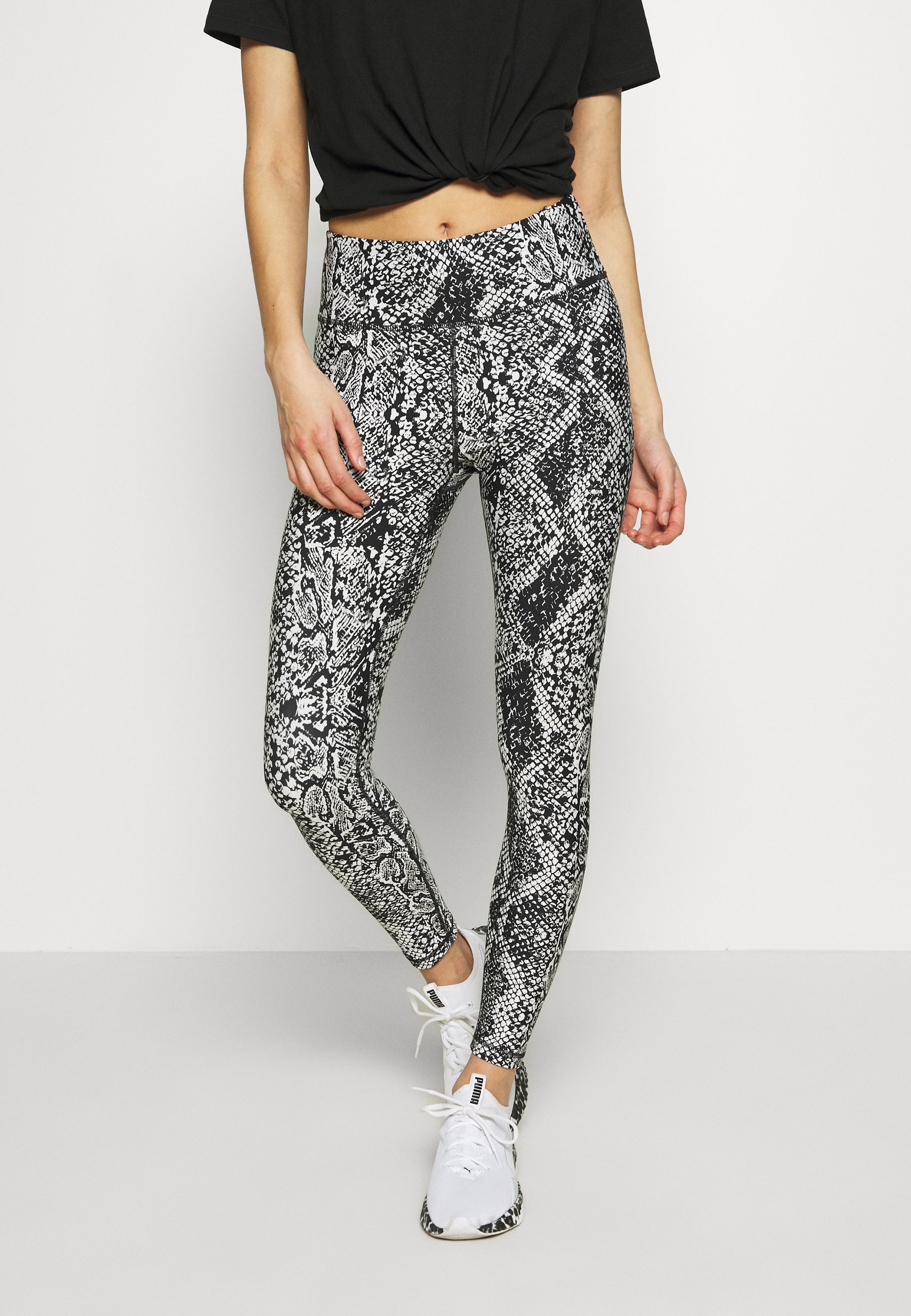 Snake print leggings black Clearance