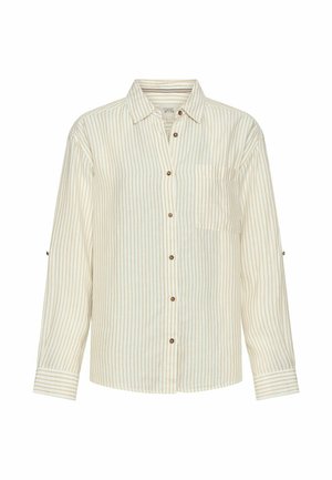 camel active, BLUSE MIT KENTKRAGEN - Skjortebluser - sand/white