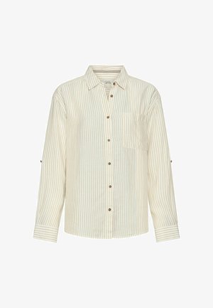 camel active, BLUSE MIT KENTKRAGEN - Skjortebluser - sand/white