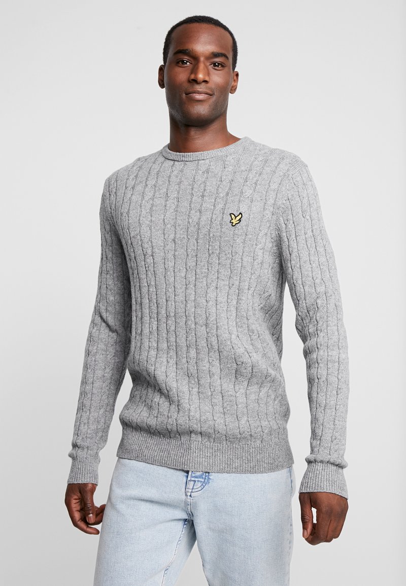 Lyle & Scott - CABLE JUMPER - Jersey de punto - mid grey marl, Ampliar