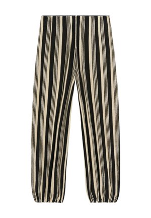 Massimo Dutti, STRIPED SAROUEL CO-ORD PANTS - Pantalon classique - black