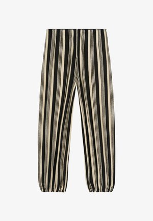 Massimo Dutti, STRIPED SAROUEL CO-ORD PANTS - Stoffhose - black