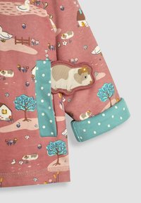 JoJo Maman Bébé BUNNY MOUSE APPLIQUE REVERSIBLE REGULAR FIT - Užtrauktuku užsegamas treningas - duck egg blue guinea pig