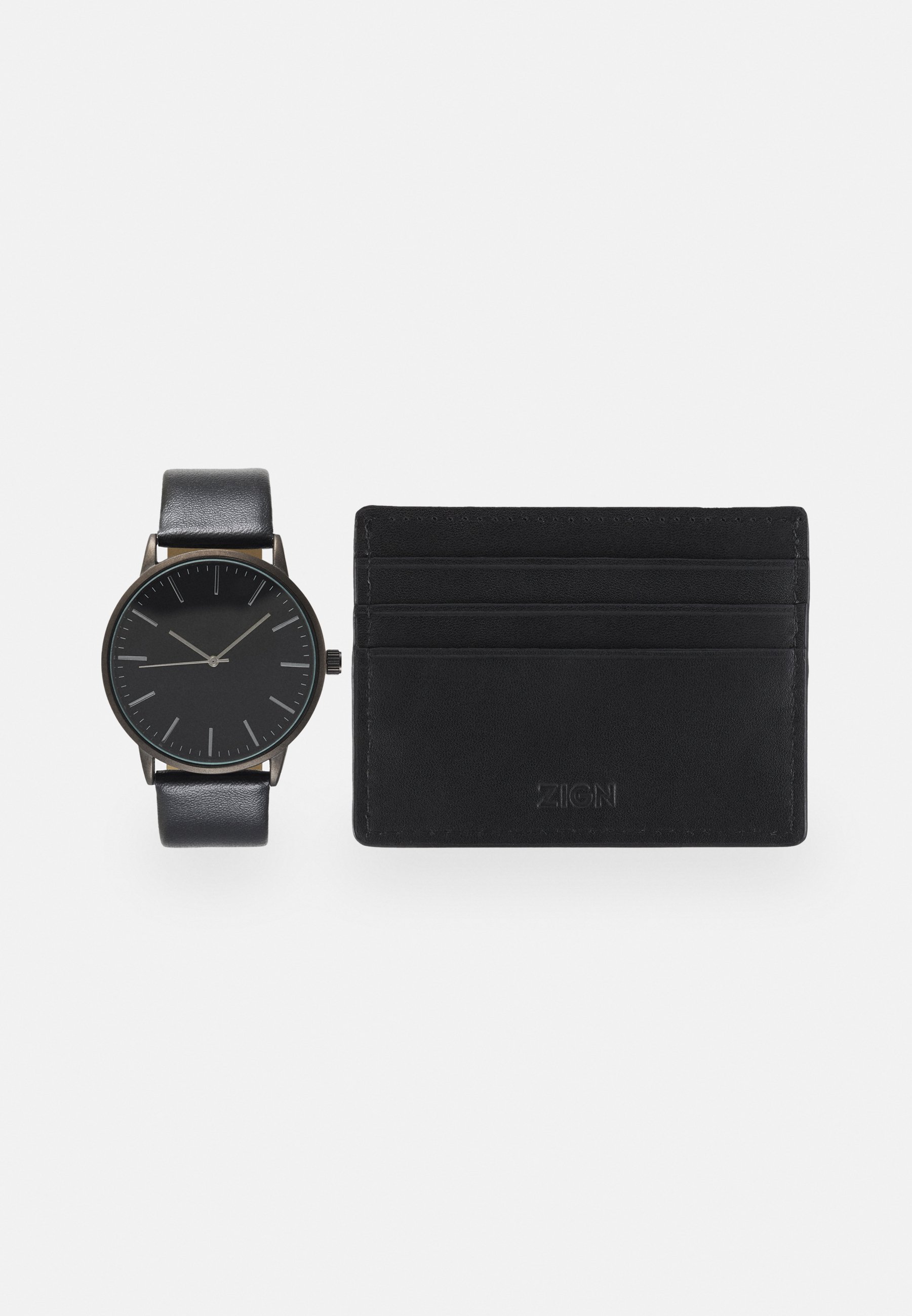 Zign Uhr Card Holder Visitenkartenetui Geschenk Set Gift Set Watch Black Zalando De