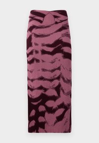 REVERSIBLE TIGERS EYE SKIRT - Velika suknja - pink/bordeaux