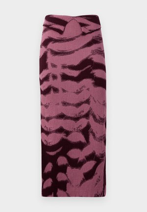 REVERSIBLE TIGERS EYE SKIRT - Maxinederdele - pink/bordeaux