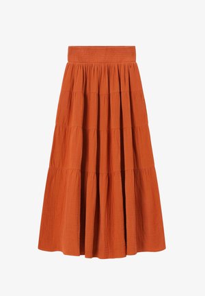 Sissy-Boy, SISSY-BOY DUNKELORANGER MAXIROCK - Maxi skirt - dunkelorange