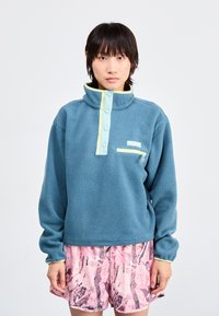 Columbia HELVETI CROPPED HALF SNAP  - Fleece trui - everblue/crushed blue/citron haze