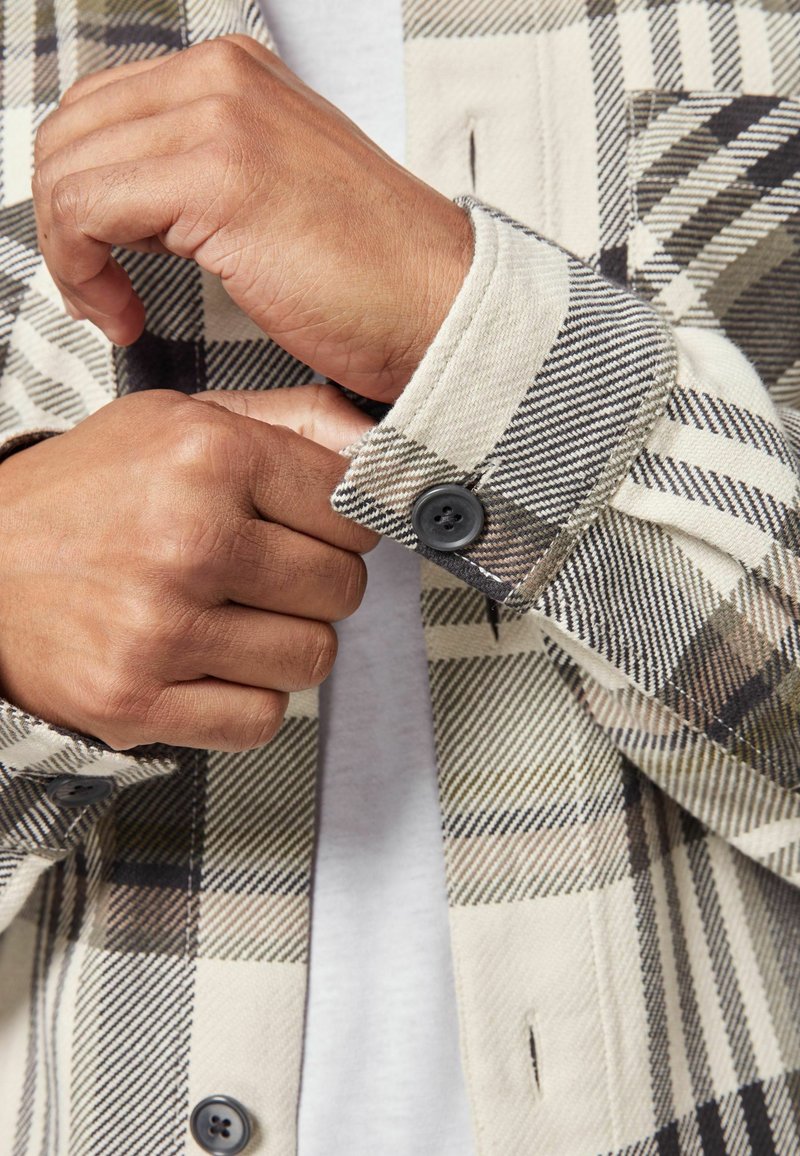 Next CHECK - REGULAR FIT - Vasaras jaka - green ecru