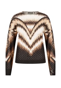 Taifun RUNDHALS  MIT AJOUR  - Strickpullover - schwarz gemustert