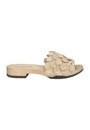 Pantolette flach - beige