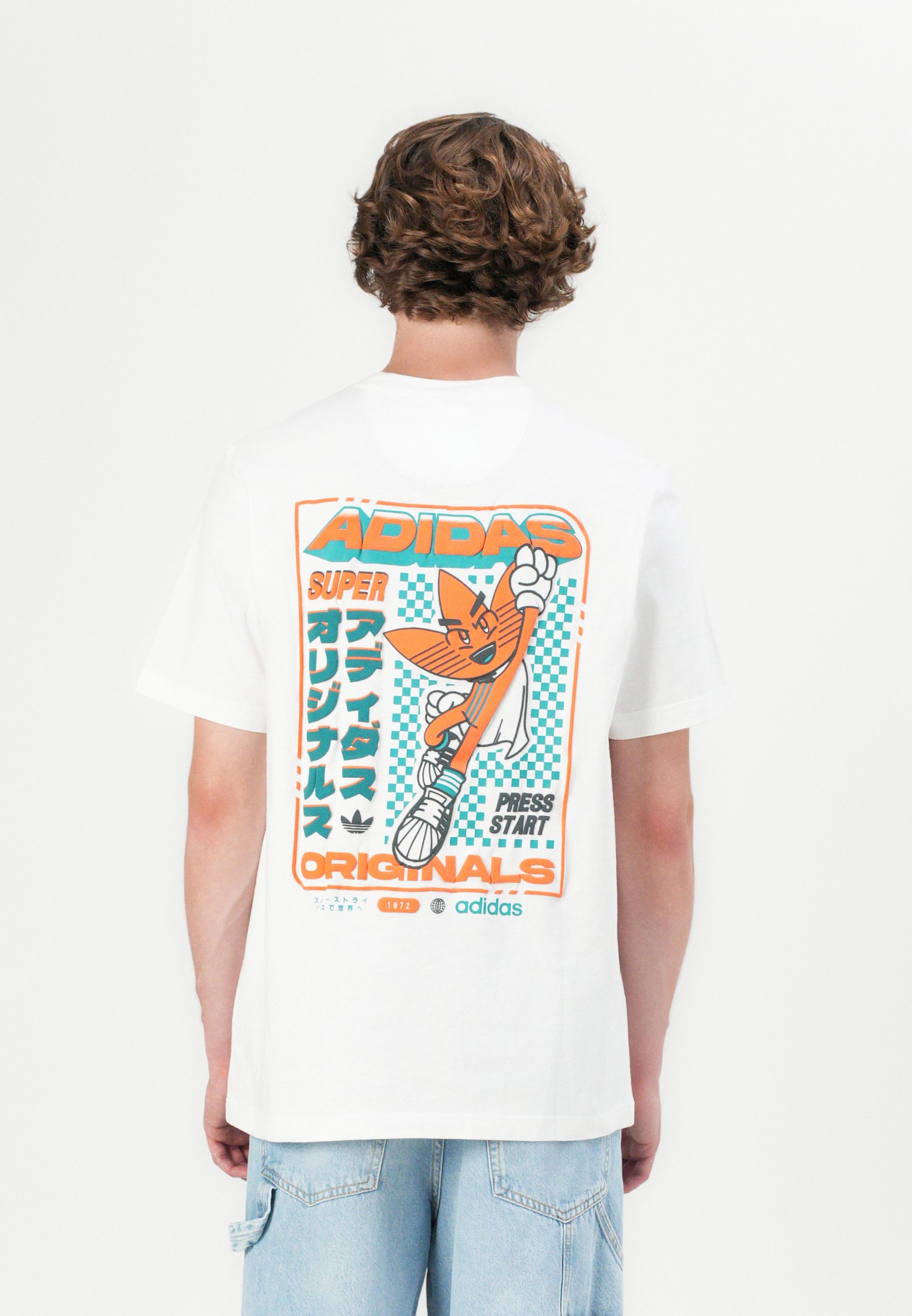 adidas Originals RETRO GAMING UNISEX - Print T-shirt - white
