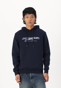 Jack & Jones JJRICKY JJALVIS MIX 2 PACK - Hættetrøje - black/navy