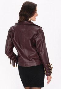 faina Leren jas - burgundy