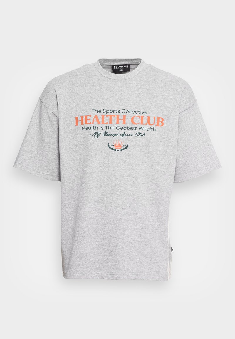 Herren T-Shirts basic | NY CONCEPT HEALTH CLUB TEE UNISEX T-Shirt print grey marl/grau-meliert - WV39134 Herren T-Shirts basic | NY CONCEPT HEALTH CLUB TEE UNISEX T-Shirt print grey marl/grau-meliert - WV39134