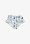 REGULAR FIT - FRILL LEG HIGH WAIST BIKINI BOTTOMS - Bas de bikini - cream blue ditsy floral