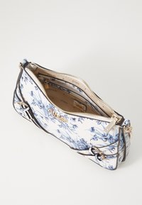 Guess BRAMINA TOP ZIP SHOULDER - Handbag - white/blue