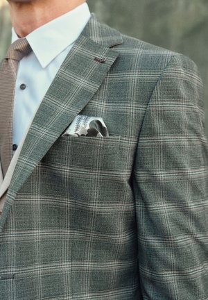 Next SLIM FIT TRIMMED CHECK - Colbert - green