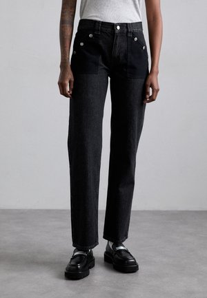 CONTRAST POCKET STRAIGHT  - Džinsi ar taisnām starām - black