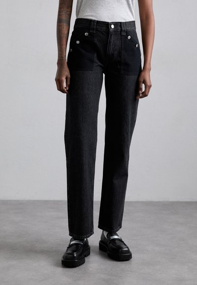 Filippa K CONTRAST POCKET STRAIGHT  - Straight leg jeans - black