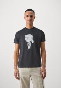 KARL LAGERFELD CREWNECK - T-shirt con stampa - black