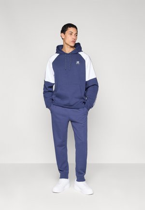 SPORTS INSPIRED INTERLOCK HOODIE WITH TAPE DETAILING SET - Melegítő - dark blue
