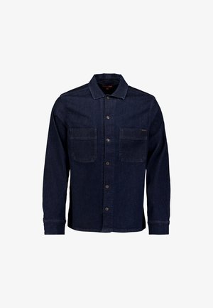 NO EXCESS, DENIM STRETCH OVERSHIRT - Overhemd - rinse denim