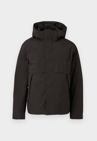 Jack & Jones Erkek Jprccmoon Su Geçirmez Kapüşonlu Kaban 12280904 Siyah