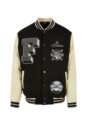 COLLEGE VARSITY - Blouson Bomber - black cream