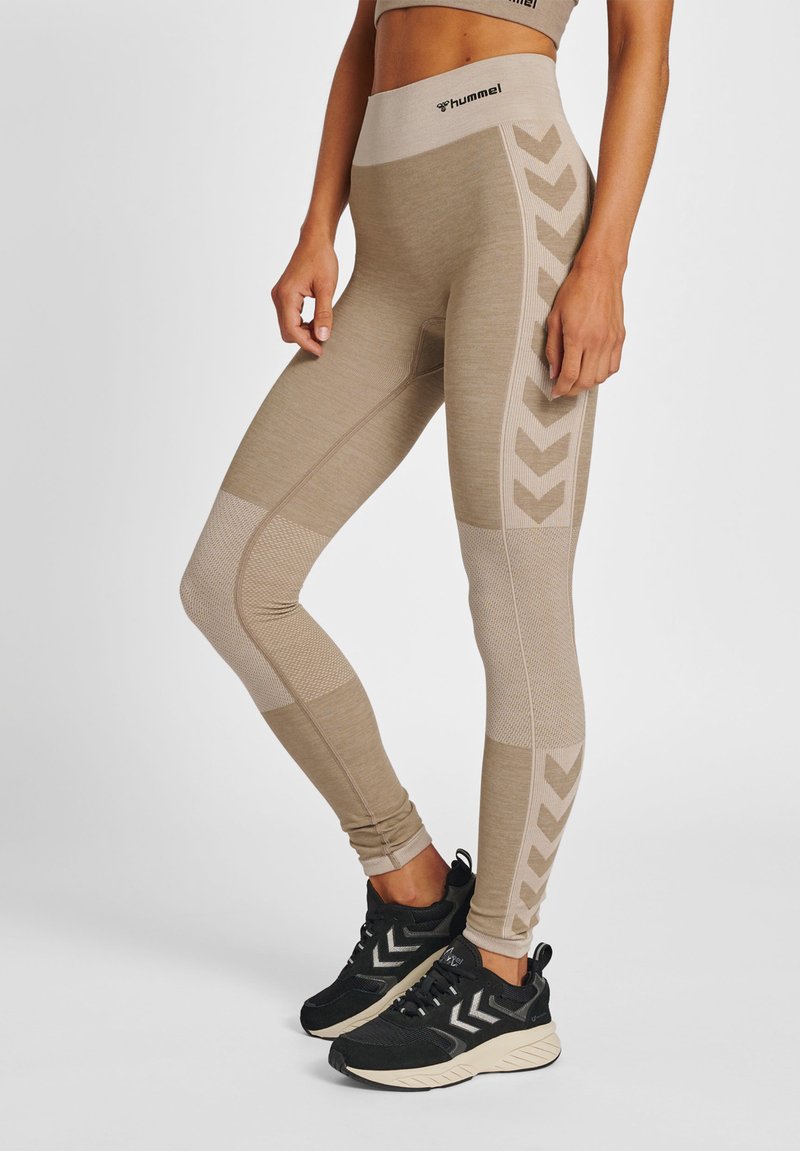 Hummel - LCLEA SEAMLESS MID WAIST  - Tights - chateau gray driftwood melange, Vergroten