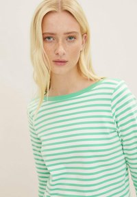 TOM TAILOR DENIM Camiseta de manga larga - white green stripe