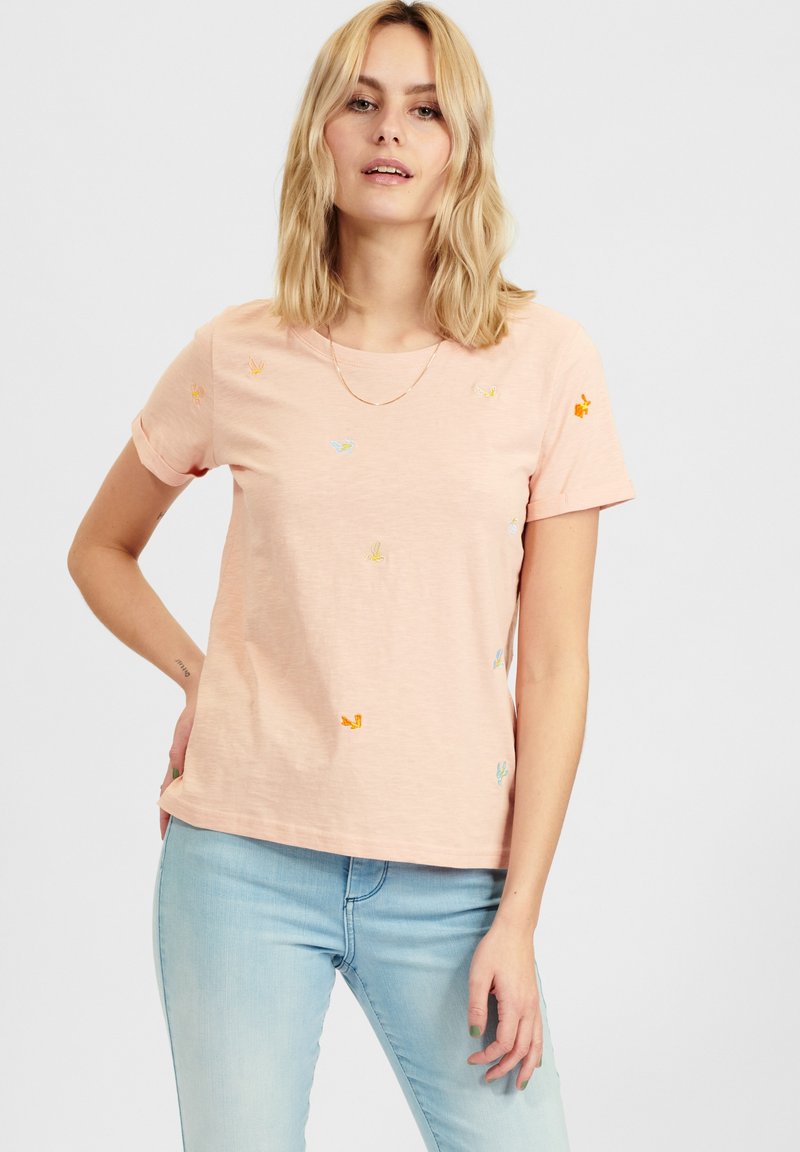 Numph T-shirt print roze Numph T-shirt print roze