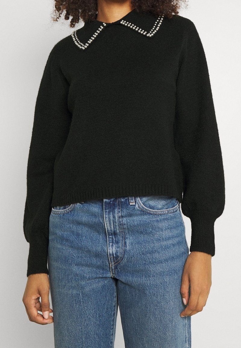JDY Strickpullover - black