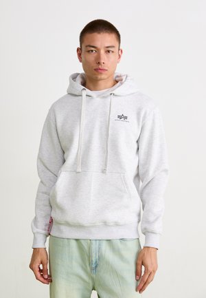 BASIC HOODY SMALL LOGO - Sweat à capuche - pastel grey melange