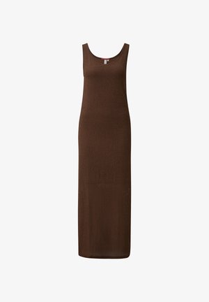 QS, KLEID - Maxikleid - dunkelbraun