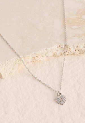 Next, PADLOCK HEART NECKLACE - Halskette - sterling silver-coloured