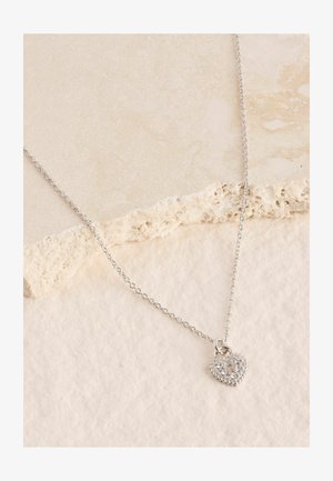 Next, PADLOCK HEART NECKLACE - Halskette - sterling silver-coloured
