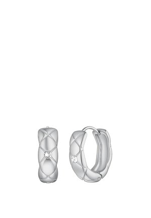 Rosefield, CRYSTAL STAR OVAL HOOPS - Earrings - silver-coloured